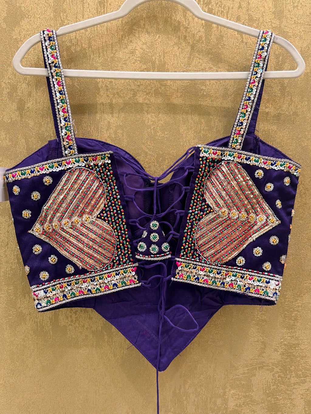 Purple corset blouse