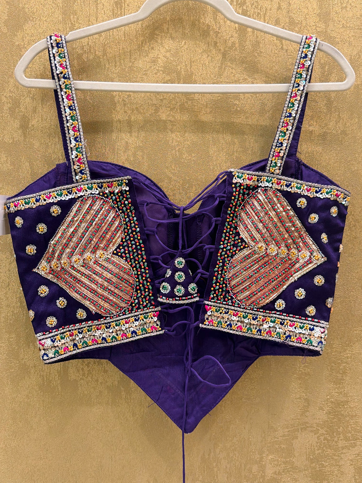 Purple corset blouse