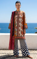 Black n beige printed suit