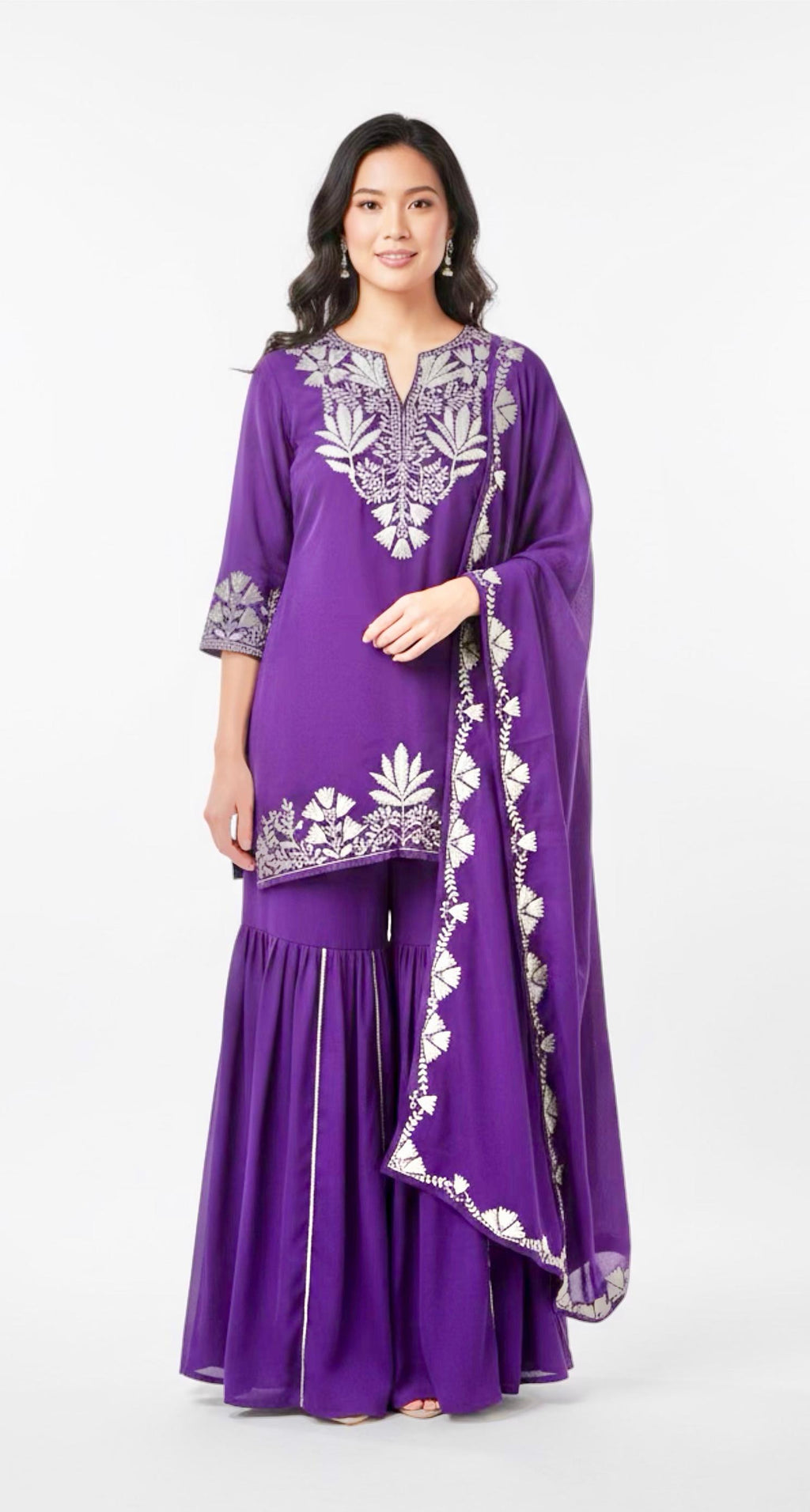 Purple garara suit