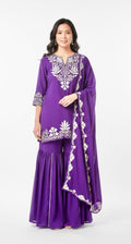 Purple garara suit