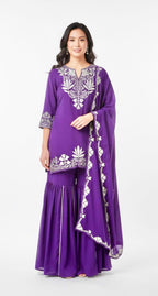 Purple garara suit
