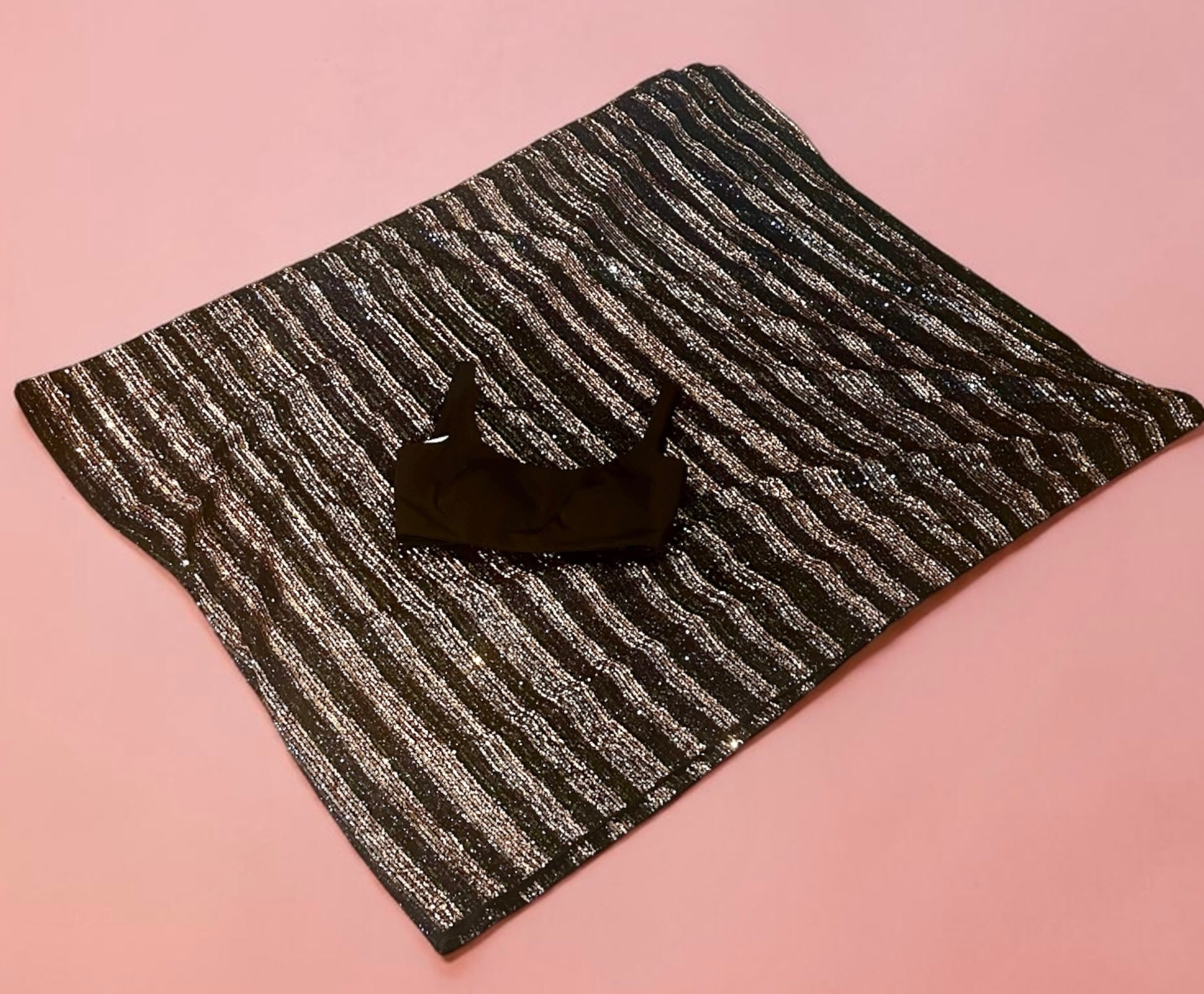 Black n gold sequins saree