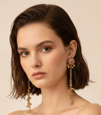Ruby ghungroo earrings