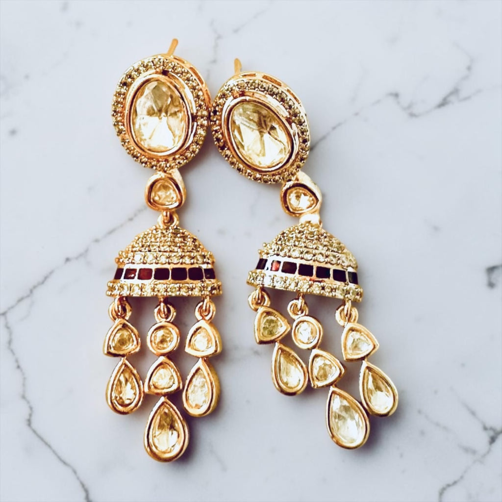 Deep red Sharara set