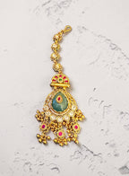 Ruby n emerald kundan tikka