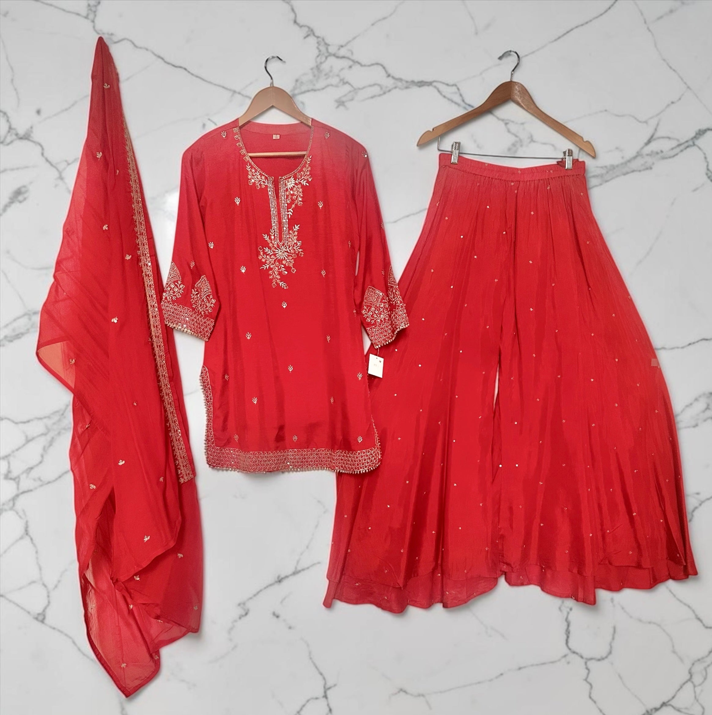 Rustish orange sharara suit