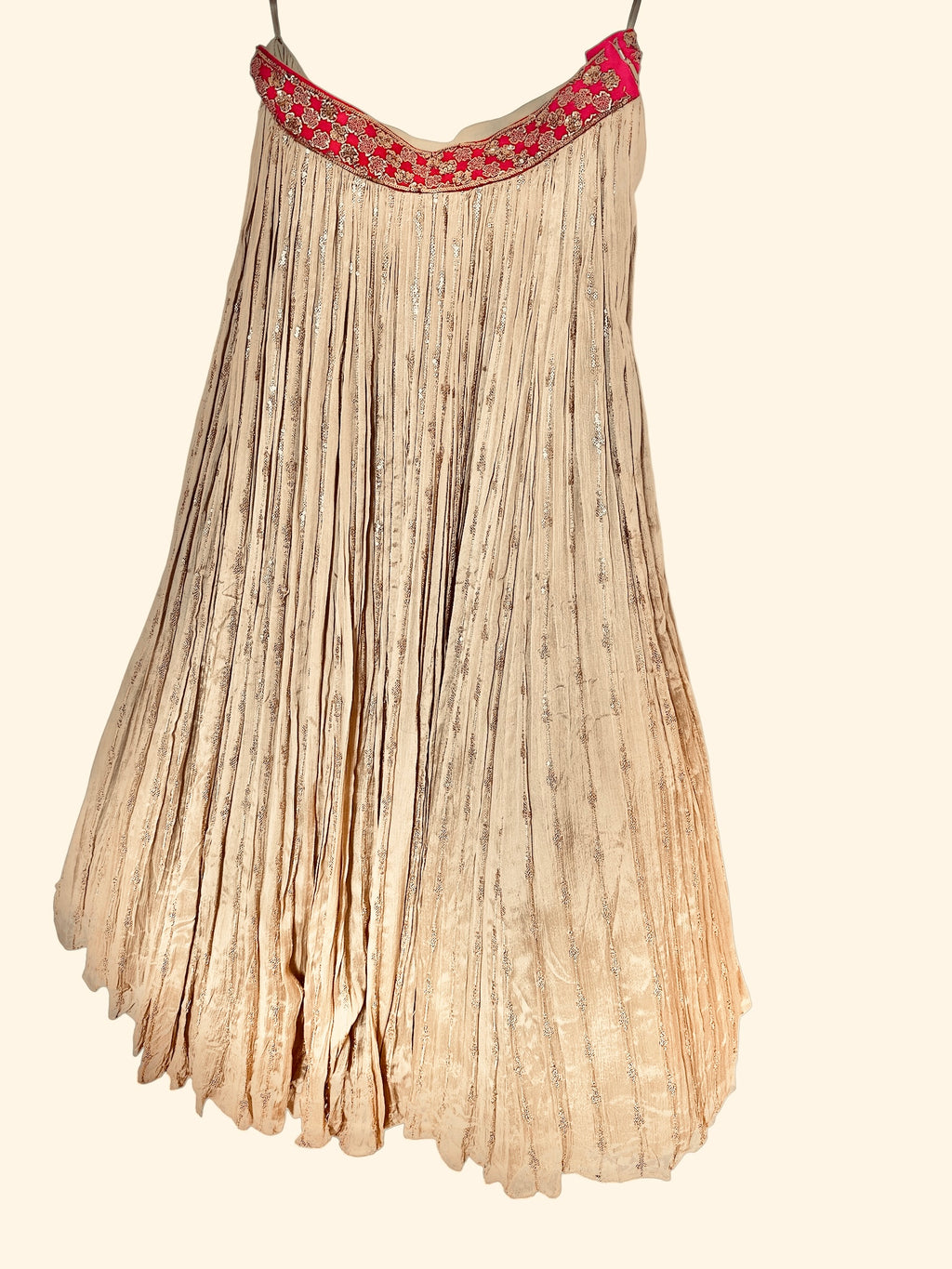 Hot pink & beige lehenga
