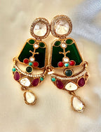 Multi- stone Polki earrings