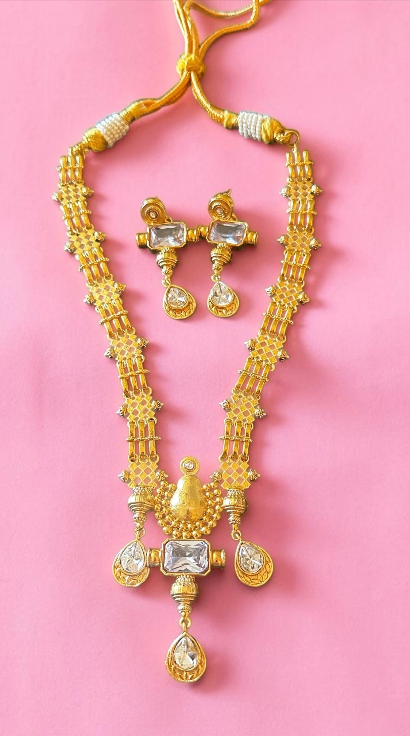 Polki gold finish set