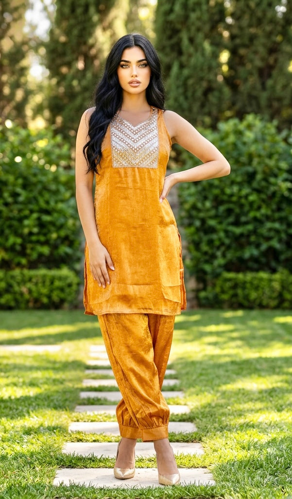 Mustard yellow 2-piece  set