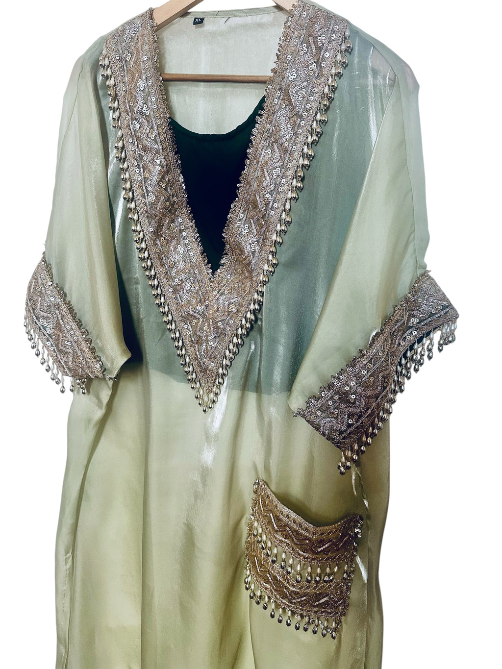 Mint green kaftaan set