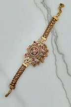Ruby stone gold bracelet