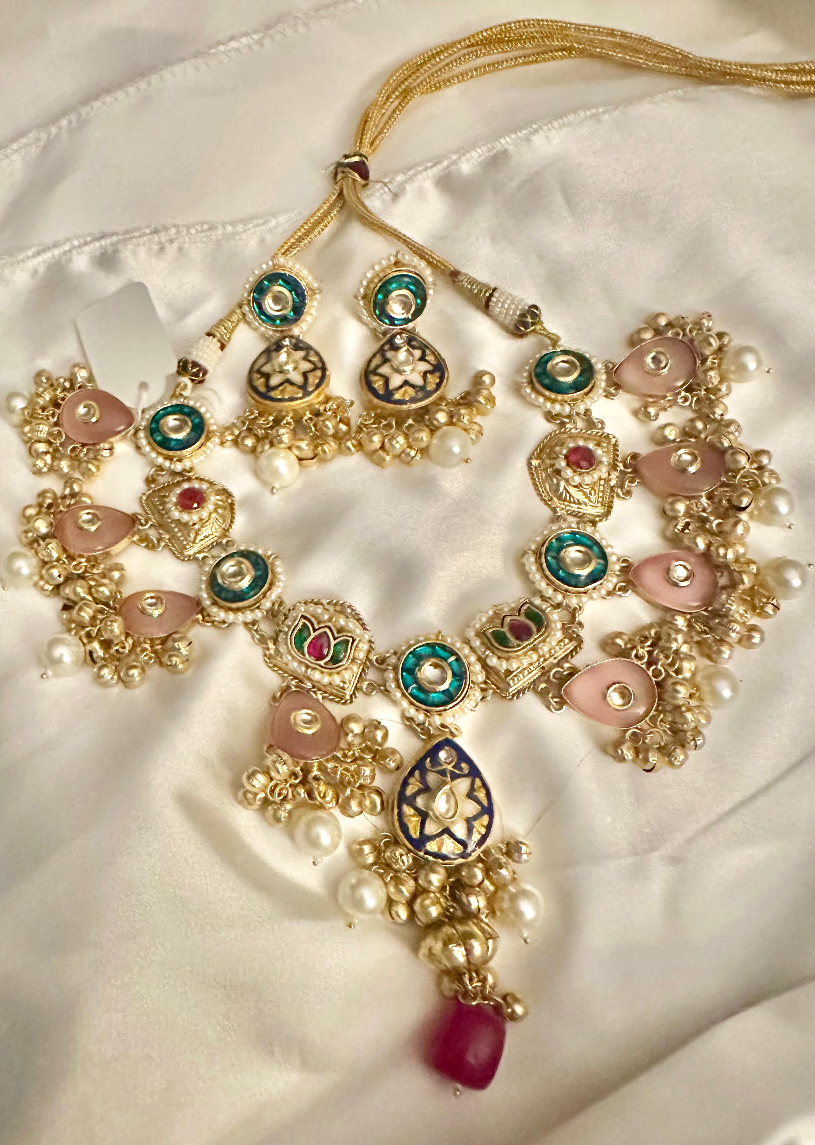 Multi- colored stone necklace