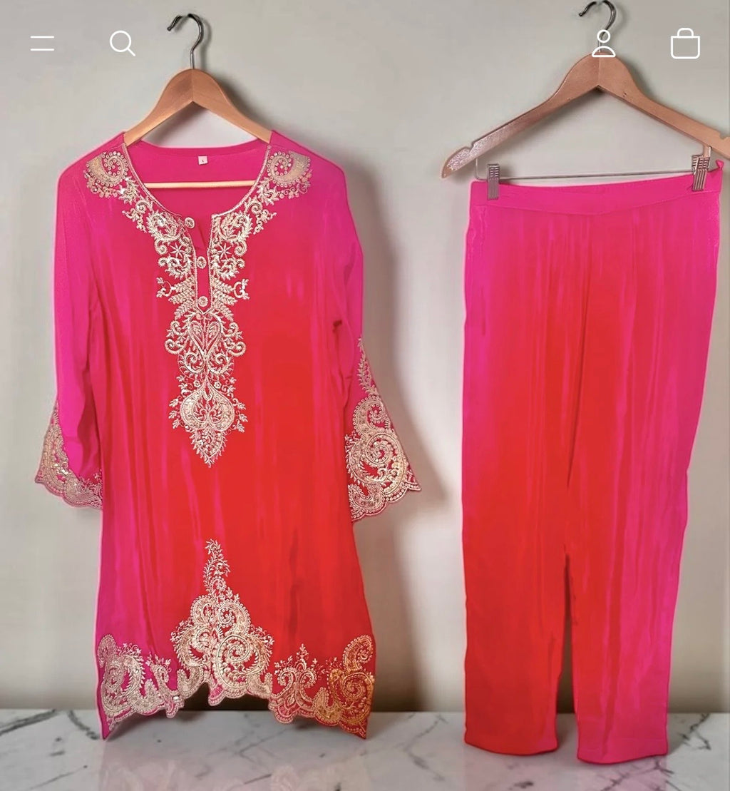Pinkish red 2-piece  set