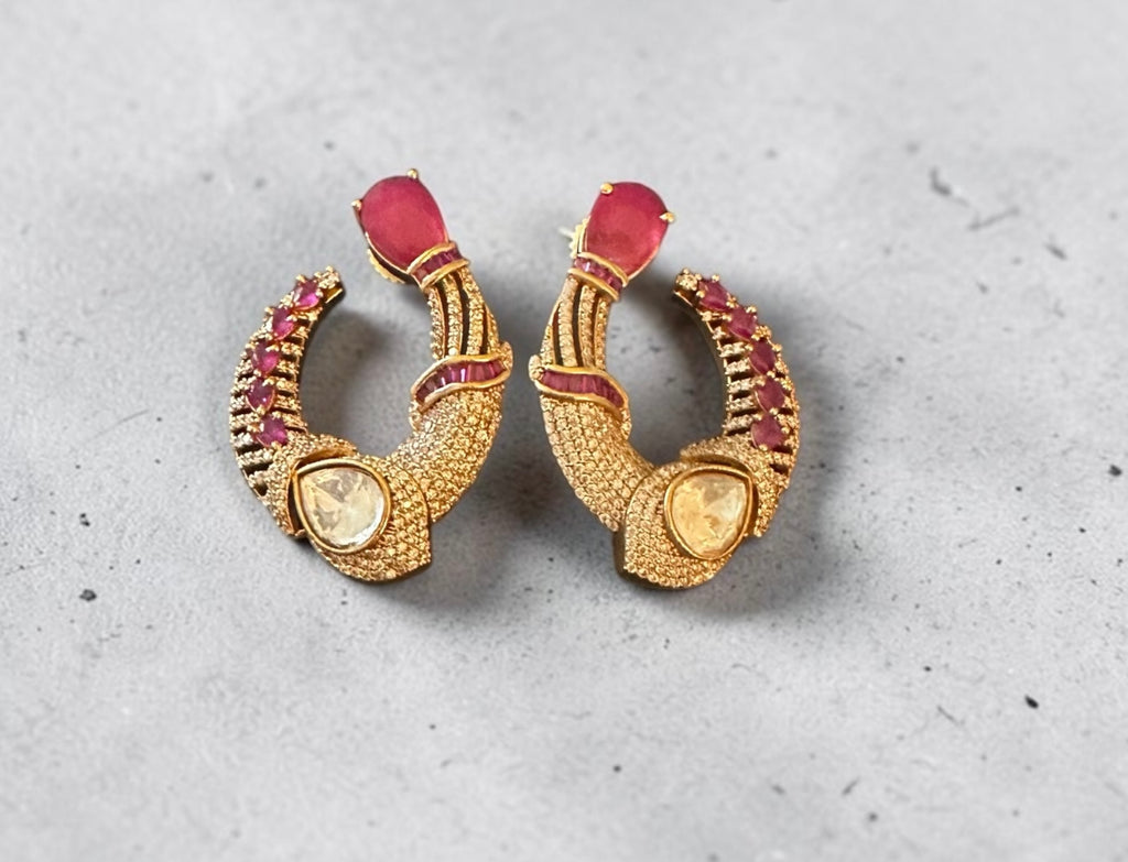Ruby ad earrings
