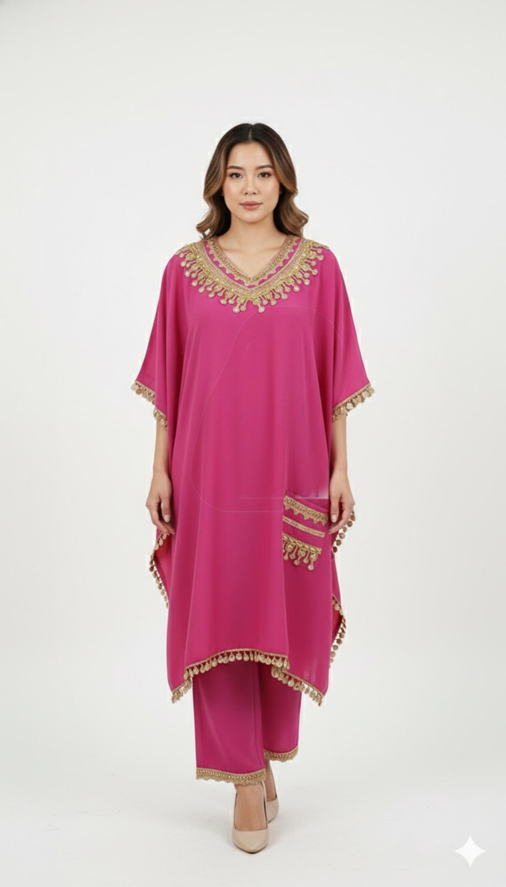 Dark pink kaftaan set