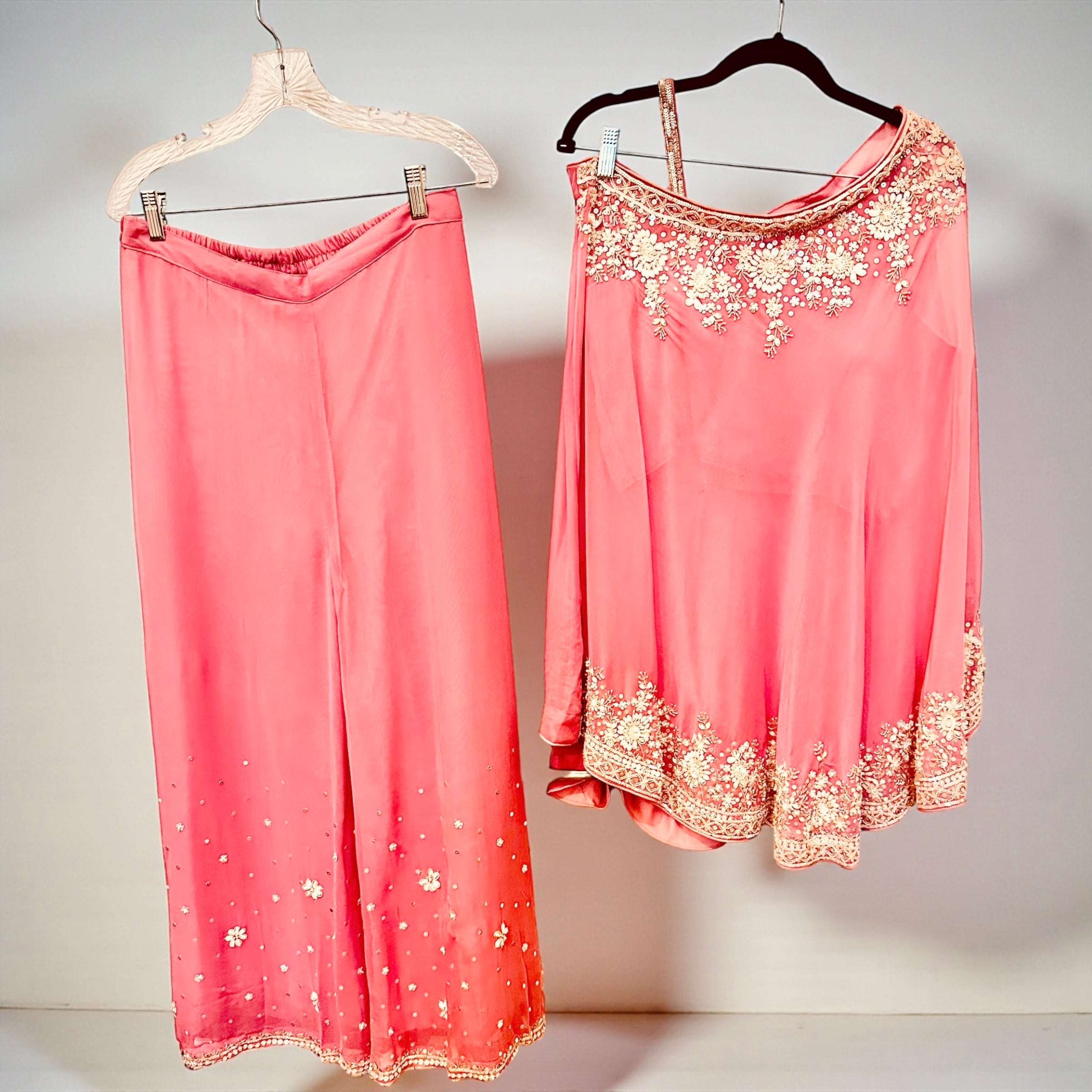 One-shoulder fusion outfit