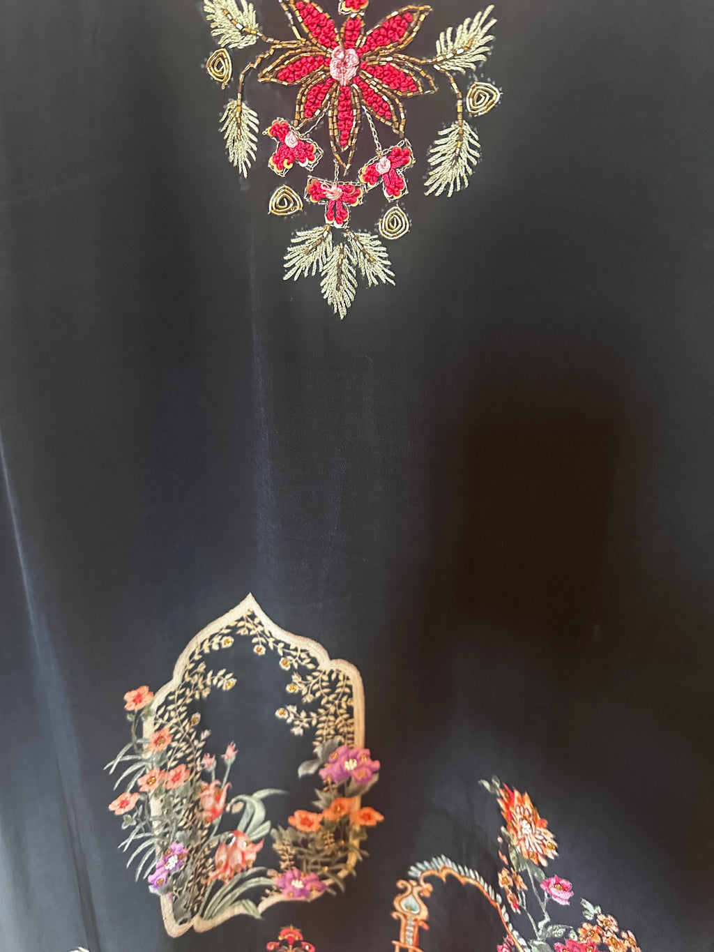 Black printed co-ord set