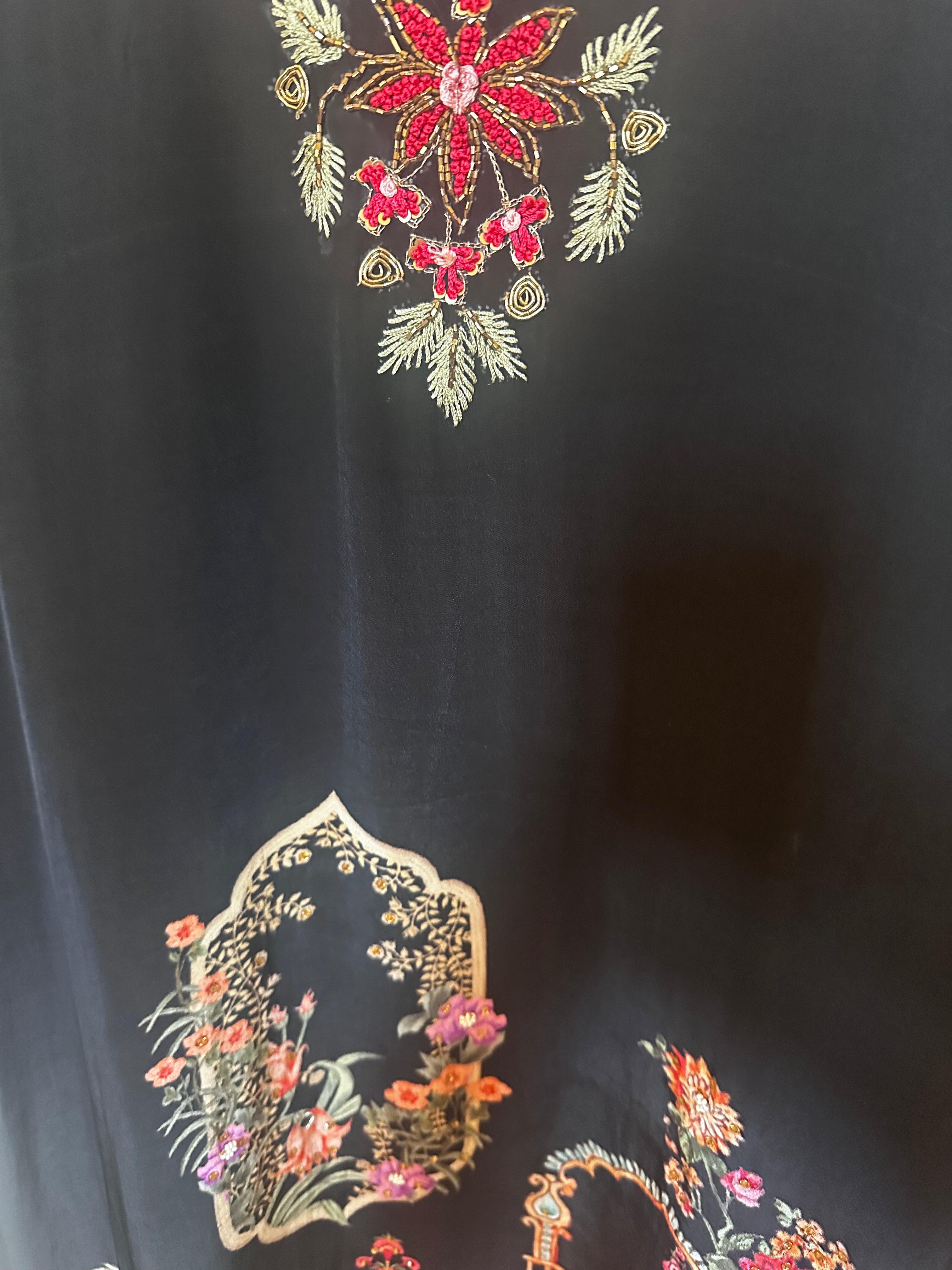 Black printed co-ord set