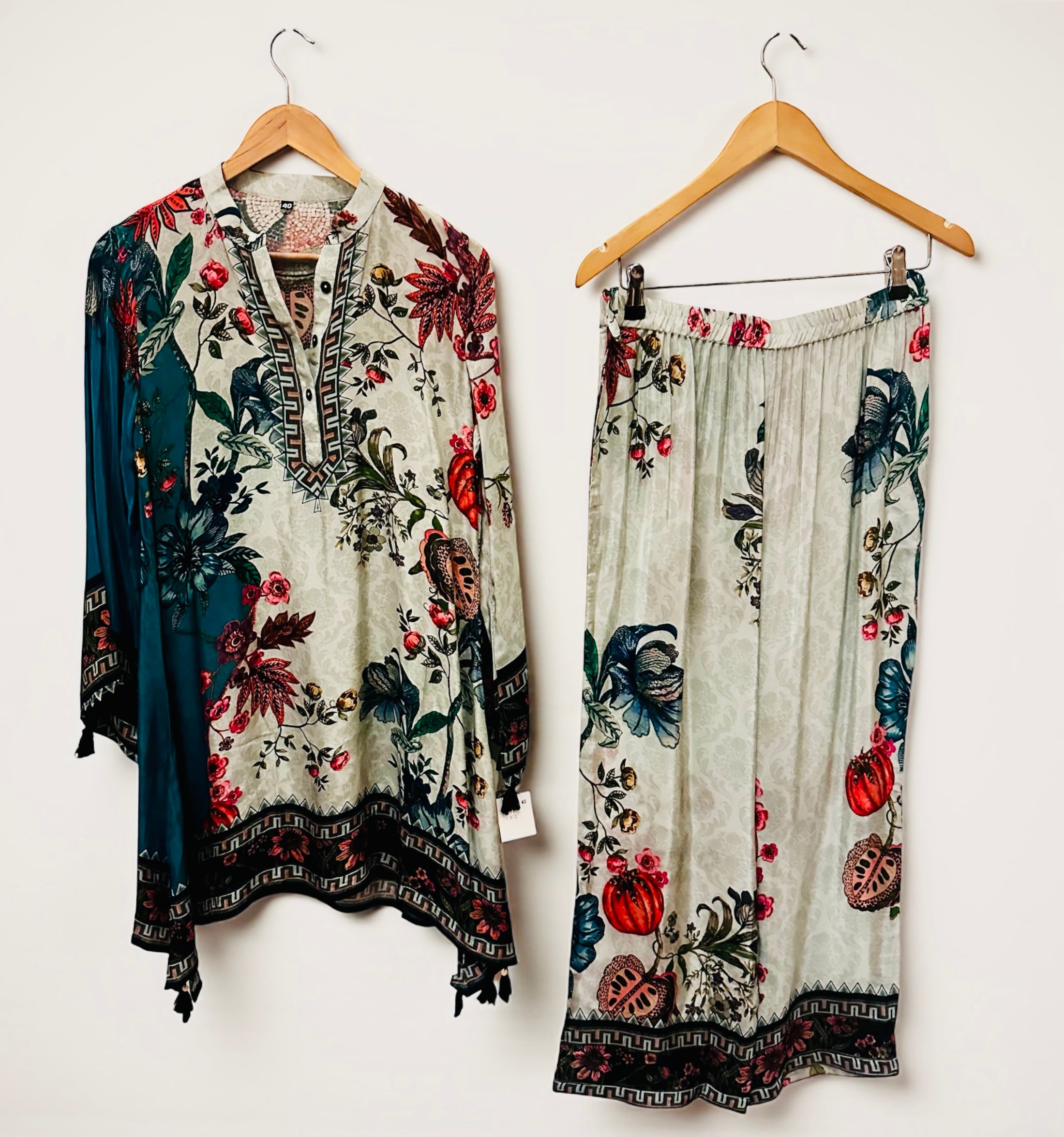 Blue printed co-ord set