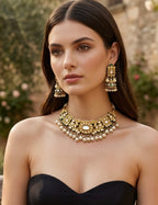 Clear kundan set