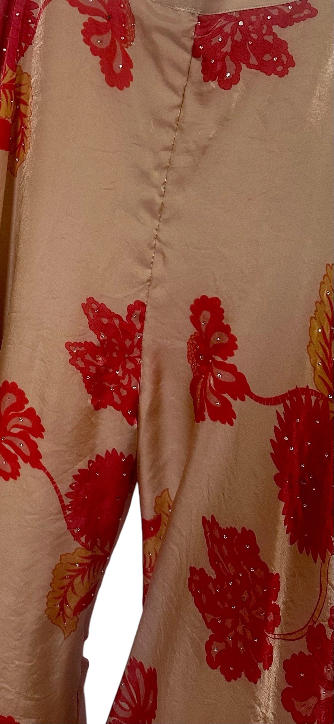 Beige printed corset fusion outfit