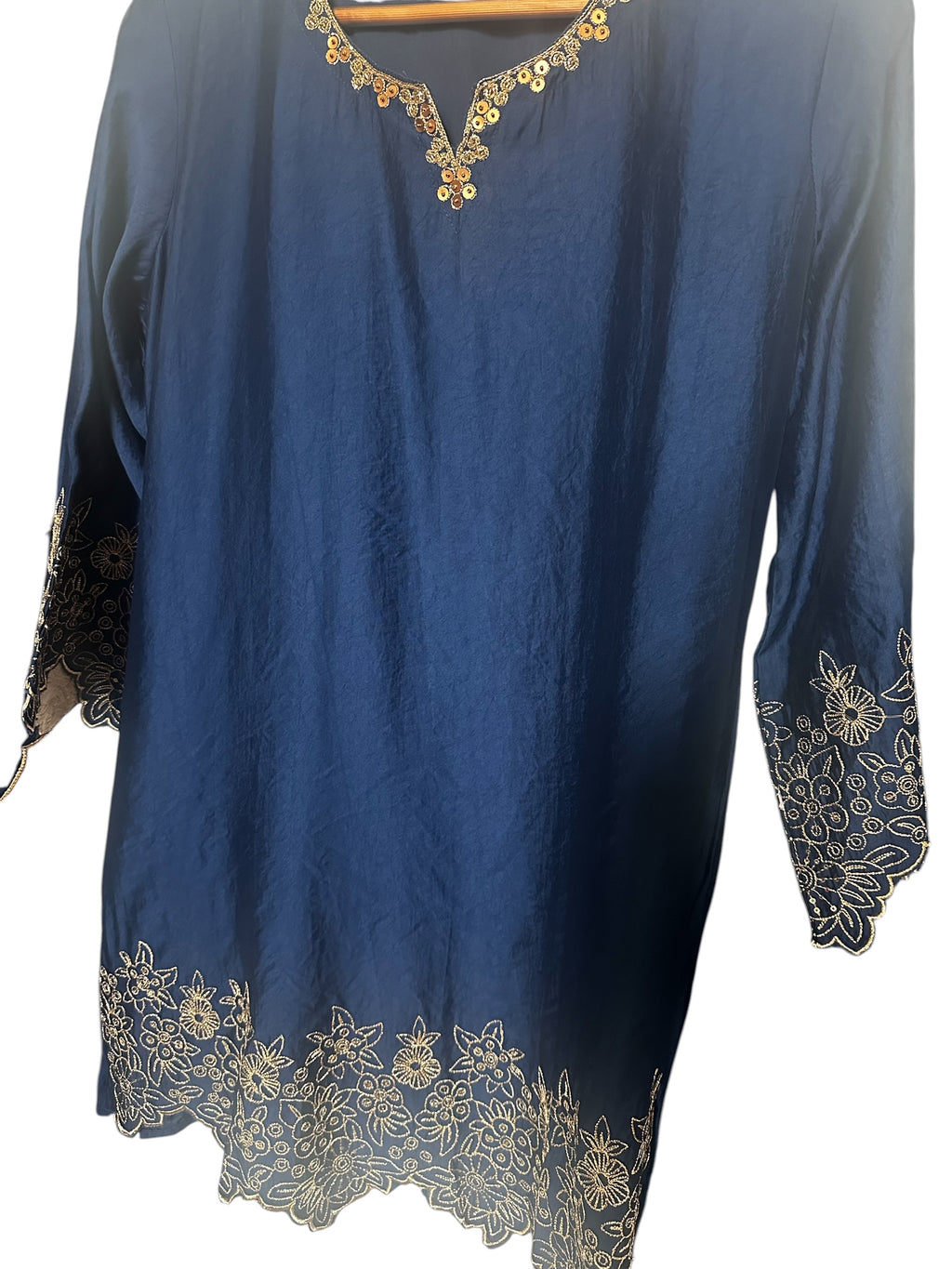 Navy blue Sharara suit