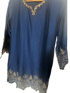 Navy blue Sharara suit