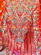 Orange printed suit