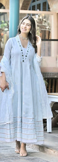 Light blue anarkali suit