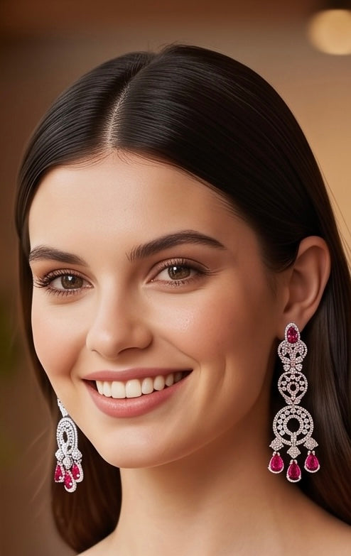 Ruby ad earrings