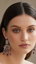 Ruby Victorian ad earrings