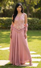 Pink 3-piece fusion outfit