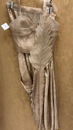 Gold stitched saree
