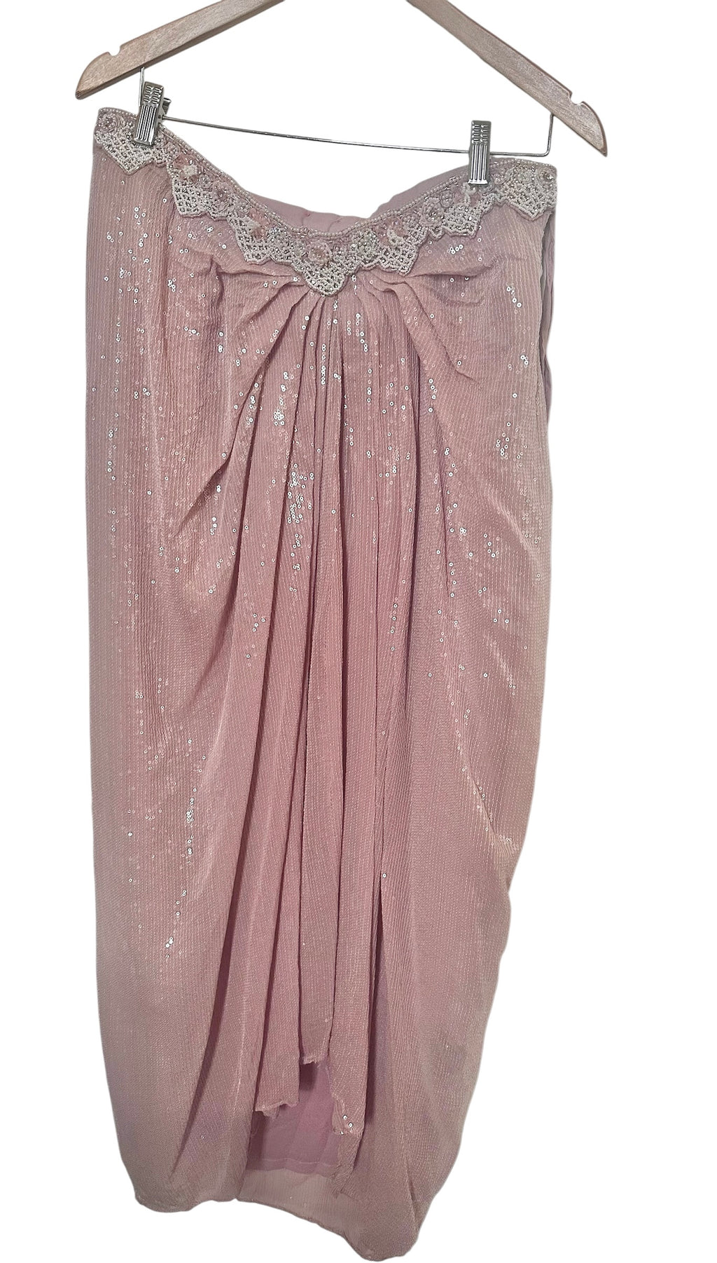 Pink dhoti fusion set