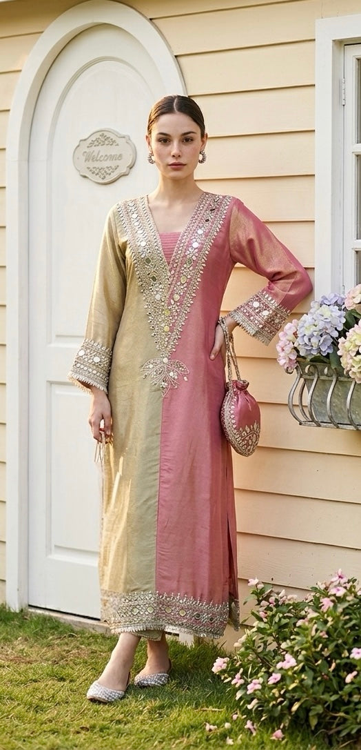 2-shaded long dress