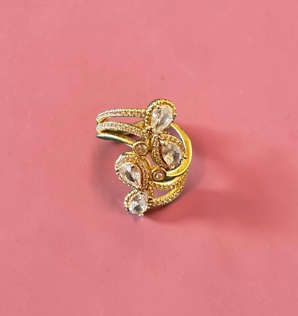 Ad gold finish ring