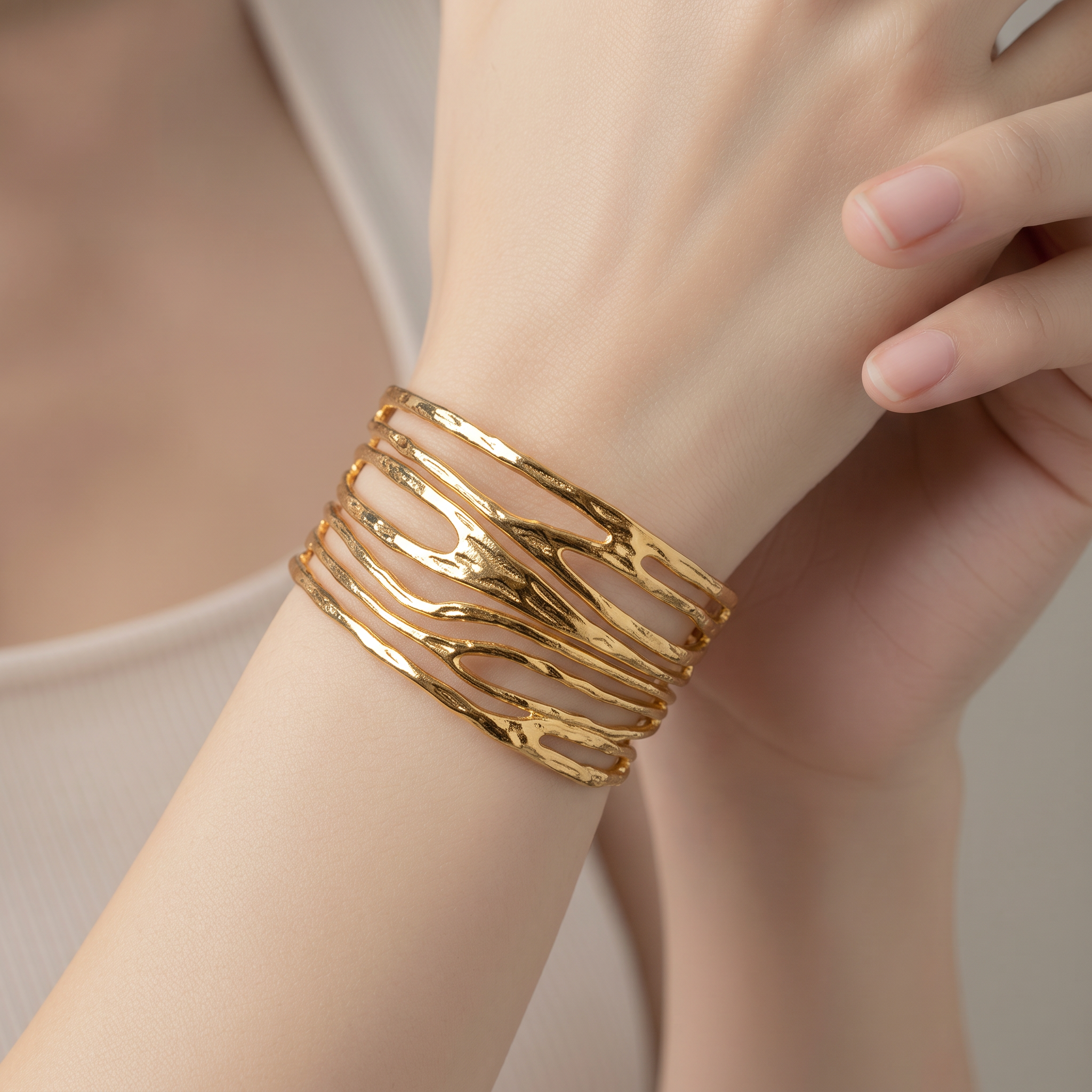 Gold finish bracelet