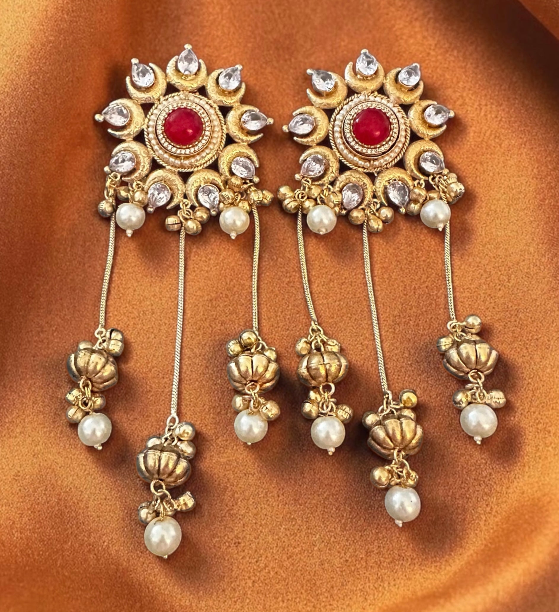 Ruby stone with Polki