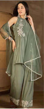 Se-green palazzo suit