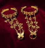Ghungroo butterfly hand jewelry