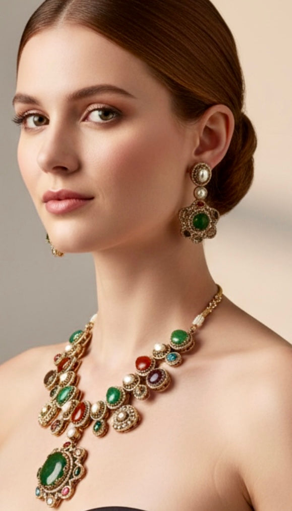 Multi-stone necklace set