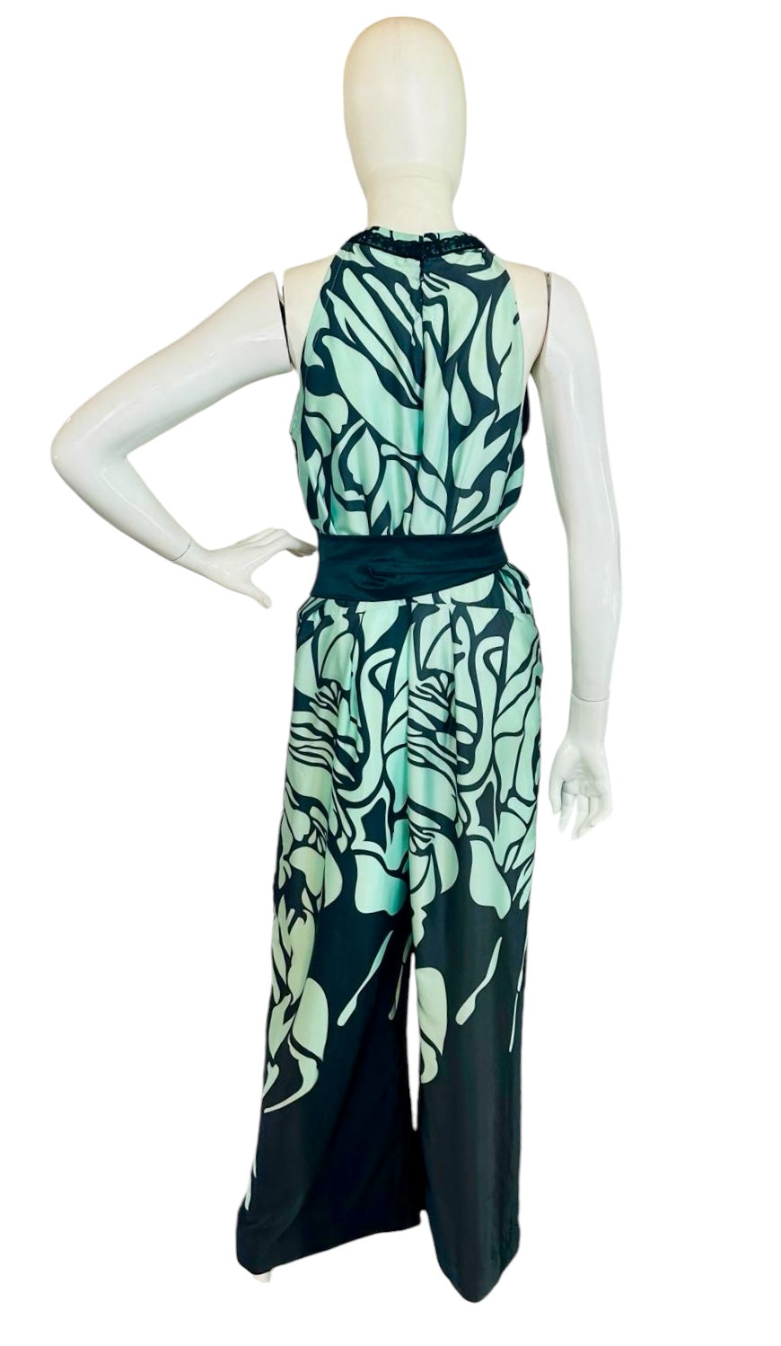 Green printed jumpsuit