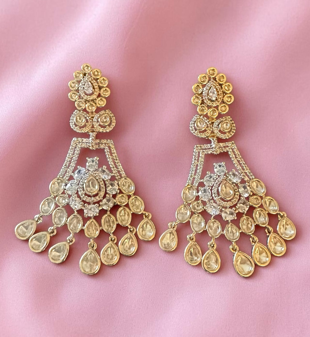 Clear Polki earrings