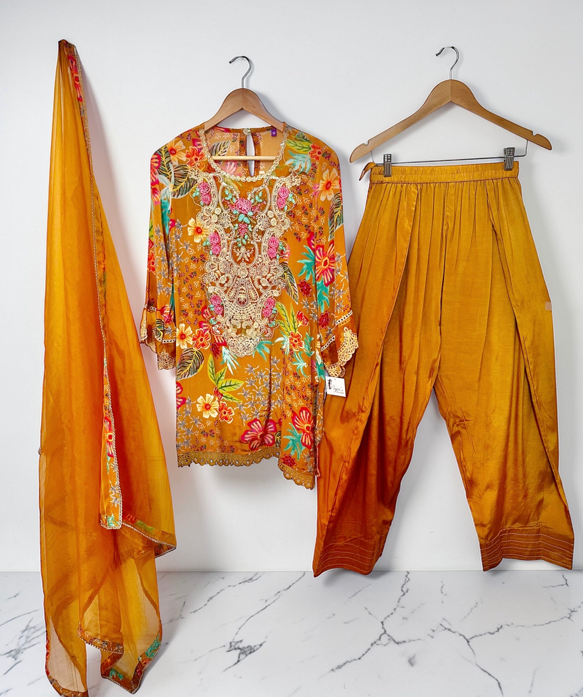 Mustard yellow salwaar suit