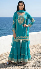 Turquoise garara suit