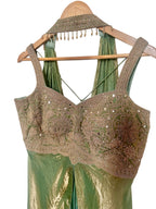 Sage green strappy suit