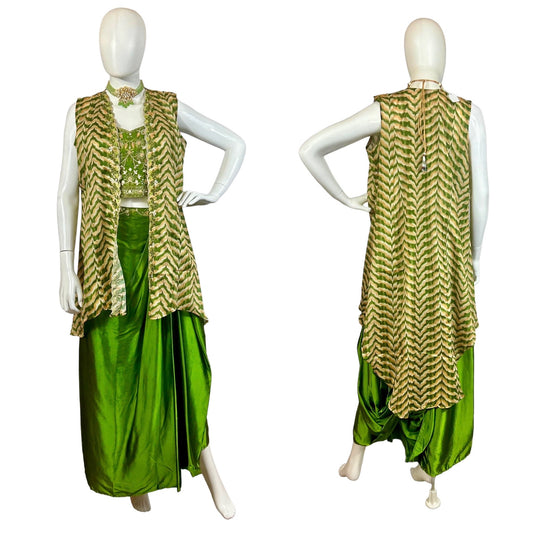 Green dhoti set