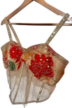 Beige printed corset fusion outfit